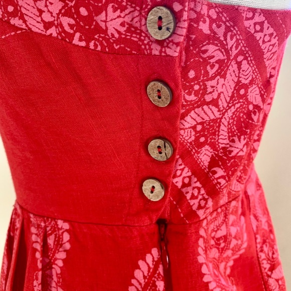 New Free People Feel The Sun Jumpsuit Red 10 - Picture 1 of 5